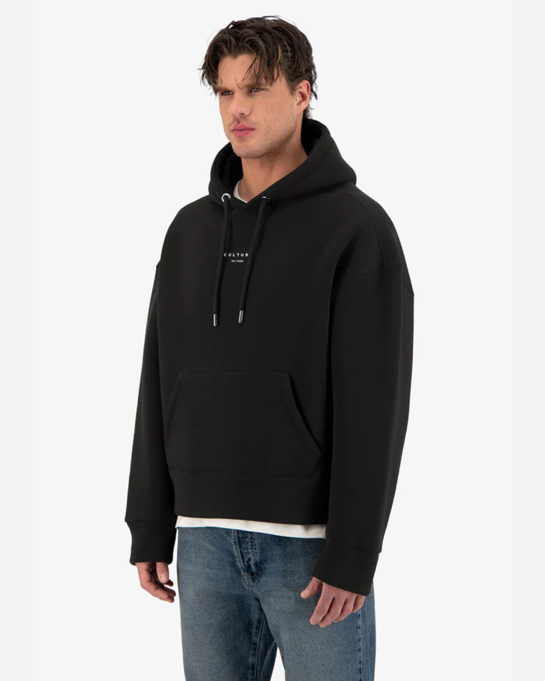 FootkornerSweat à capuche ADJ Culture Print - Noir/Blanc