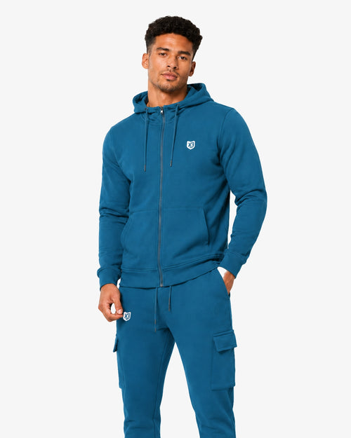 Felpa con cappuccio FK Basic - blu - Footkorner