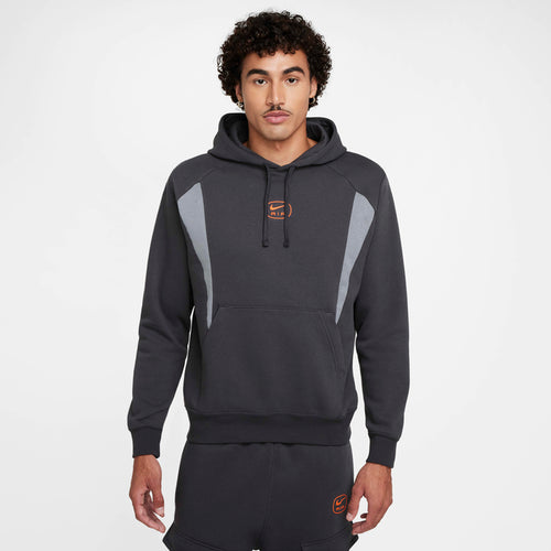 Sweat à capuche Nike Air - Gris/Orange - Footkorner