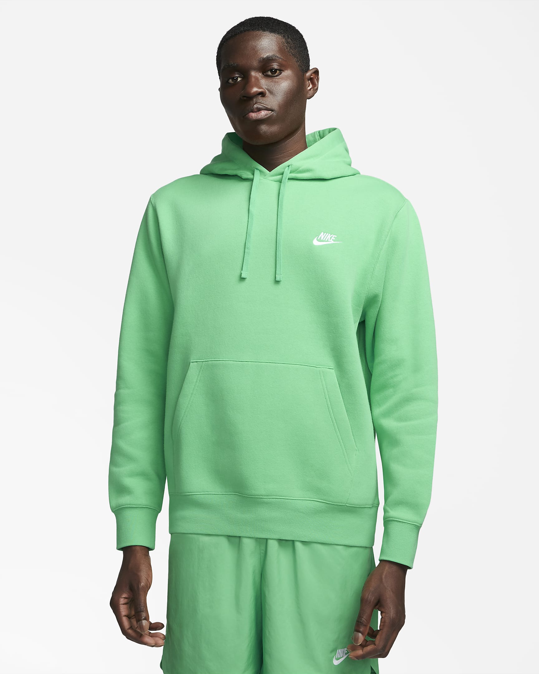 Felpa con cappuccio in pile Nike Sportswear Club - Verde