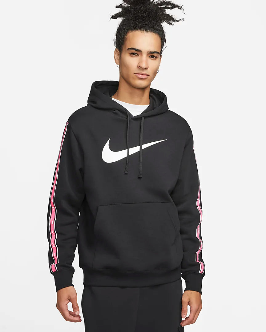 Felpa con cappuccio Nike Sportswear Repeat - nera/bianca/rosa