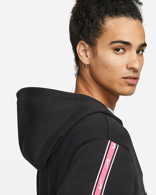 Sweat à capuche Nike Sportswear Repeat - Noir/Blanc/Rose - Footkorner