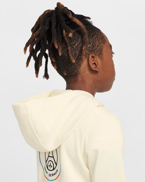 Sweat à capuche PSG Junior 2024/2025 -  Beige/Bleu - Footkorner
