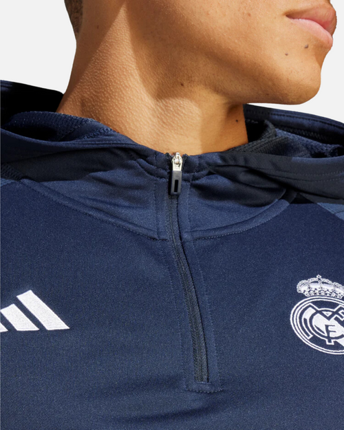 Felpa con cappuccio Real Madrid - Blu/Bianco - Footkorner