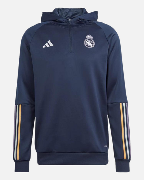 Felpa con cappuccio Real Madrid - Blu/Bianco - Footkorner