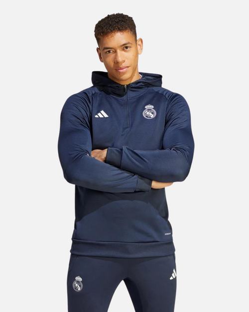 Felpa con cappuccio Real Madrid - Blu/Bianco - Footkorner