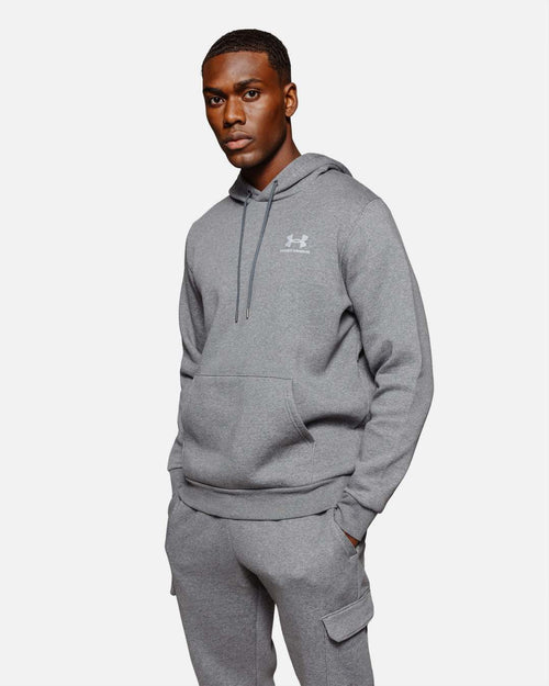 Sweat à capuche Under Armour Essential Fleece - Gris - Footkorner