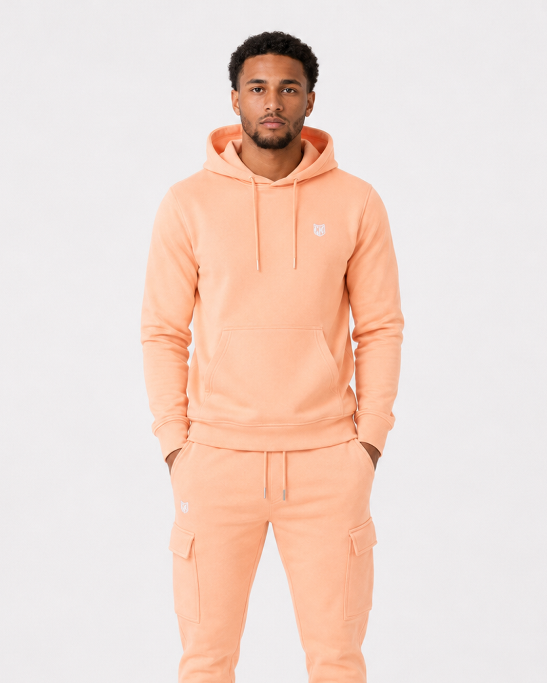 Sweat à capuche FK Cargo - Saumon Pastel