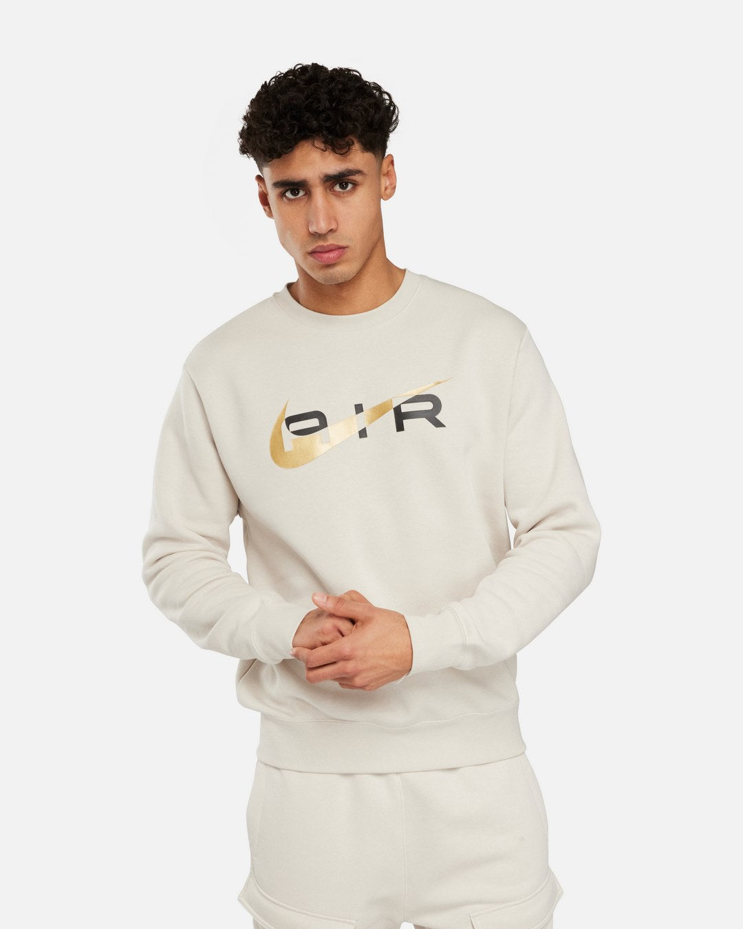 Nike Air Sweatshirt – Beige/Gold/Schwarz