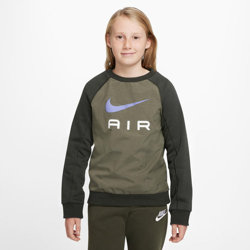 Sweat Nike Air Junior - Kaki/Blanc/Violet - Footkorner