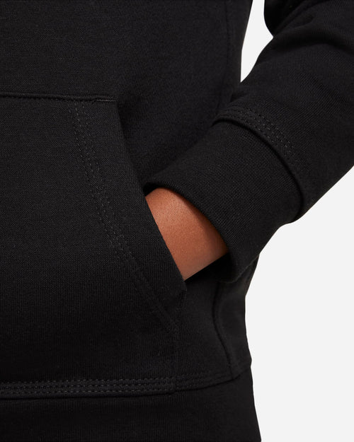 Sweat Nike Club Fleece Enfant - Noir/Blanc/Gris - Footkorner