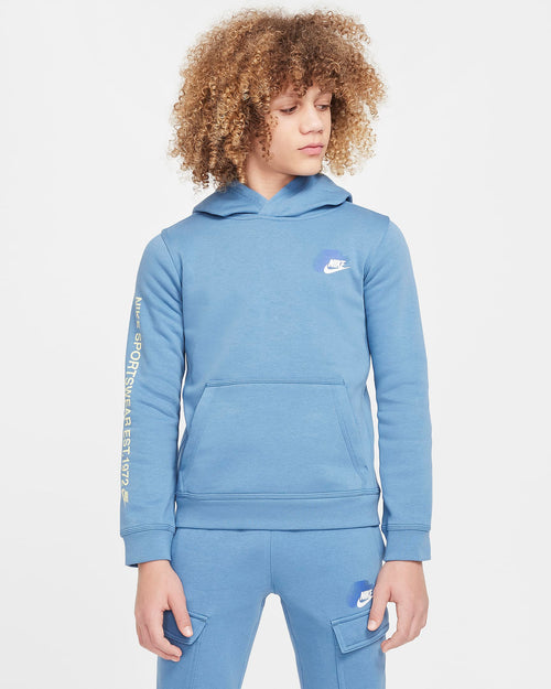 Sweat Nike Fleece Junior - Bleu - Footkorner