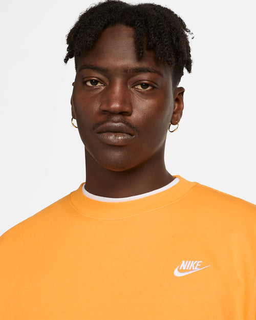 Sweat Nike Sportswear Club - Orange/Blanc - Footkorner