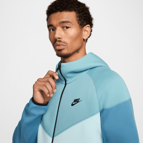 Felpa Nike Tech Fleece Windrunner - Blu - Footkorner
