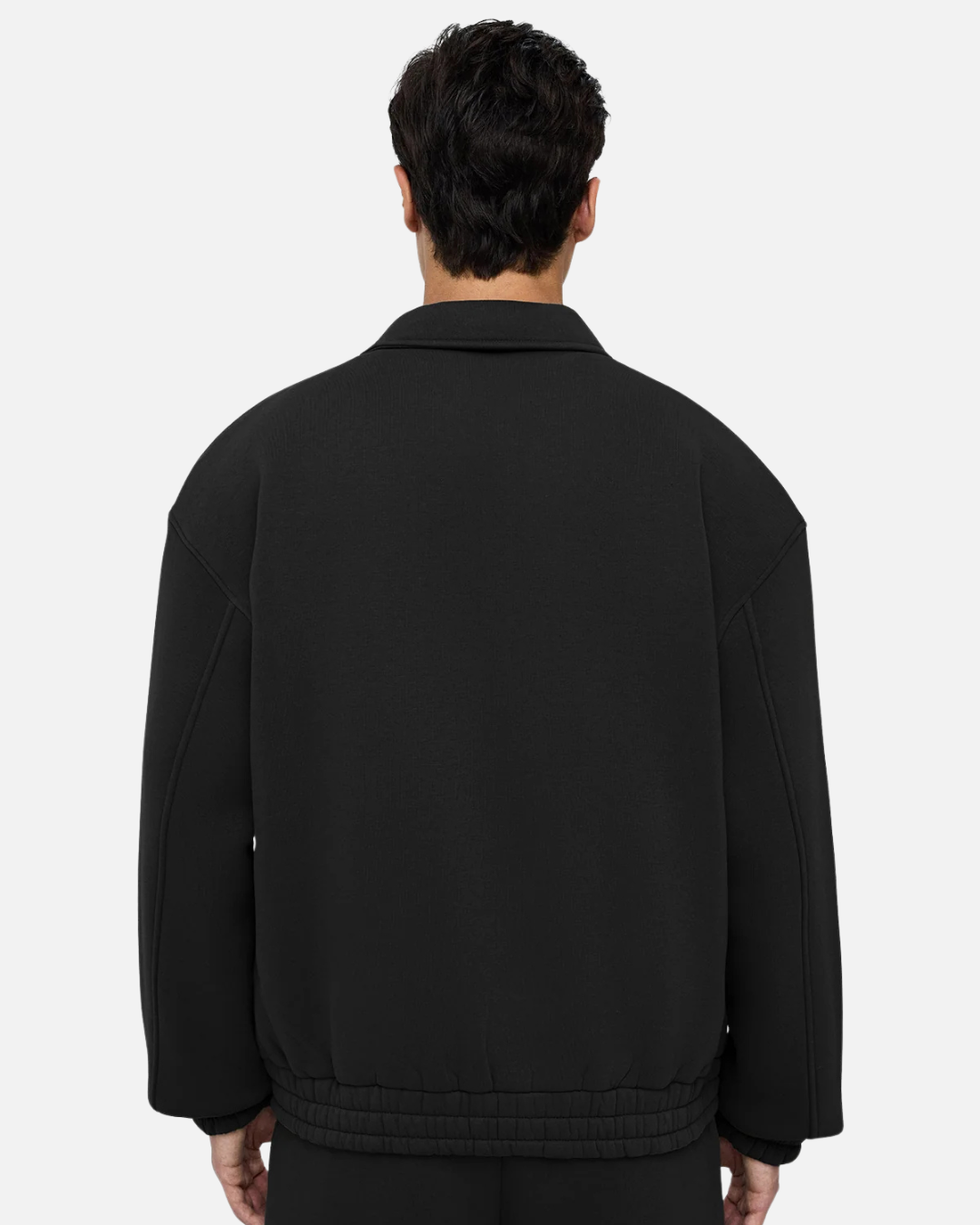 FootkornerParis Sweatjacke mit Reißverschluss und Neopreneffekt - Schwarz