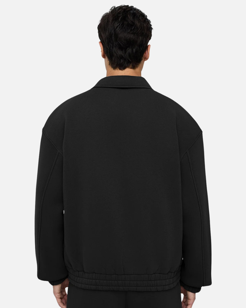 Paris Sweatjacke mit Reißverschluss und Neopreneffekt - Schwarz - Footkorner