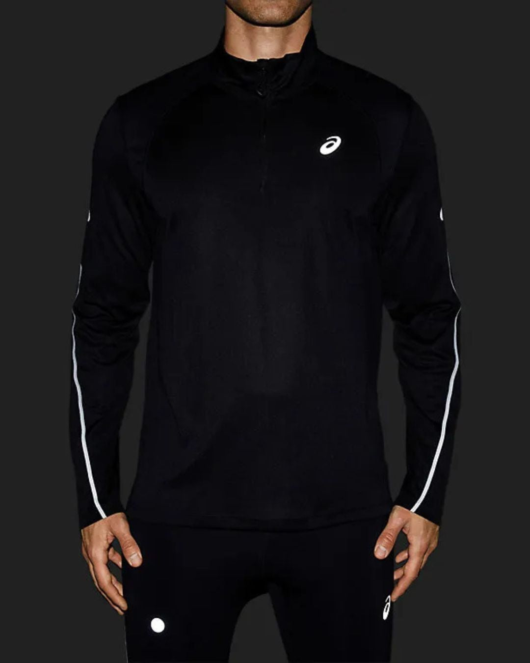 FootkornerSweatshirt Asics Road Lite-Show 1/2 Zip Top - Noir