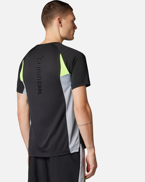 T-shirt Adidas Tech Apparel Colorblock - Noir/Vert - Footkorner