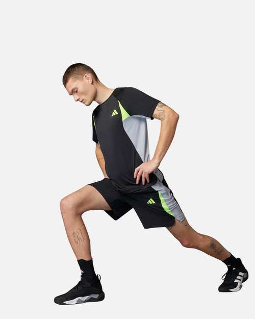 T-shirt Adidas Tech Apparel Colorblock - Noir/Vert - Footkorner