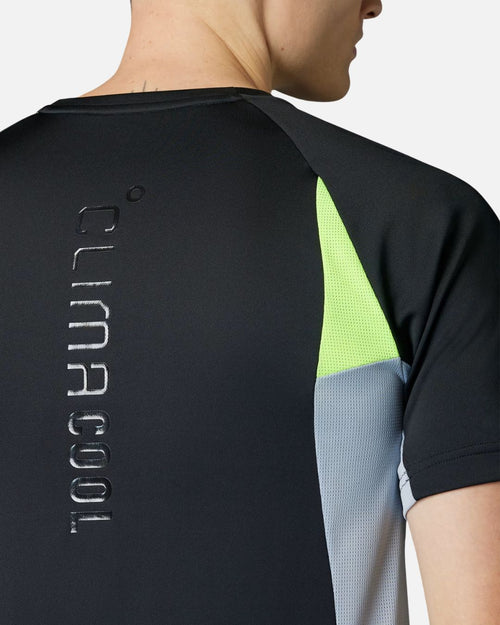 T-shirt Adidas Tech Apparel Colorblock - Noir/Vert - Footkorner