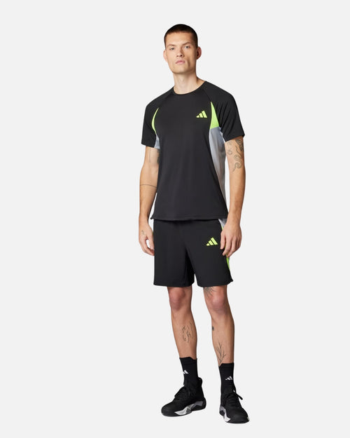 T-shirt Adidas Tech Apparel Colorblock - Noir/Vert - Footkorner