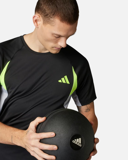 T-shirt Adidas Tech Apparel Colorblock - Noir/Vert - Footkorner