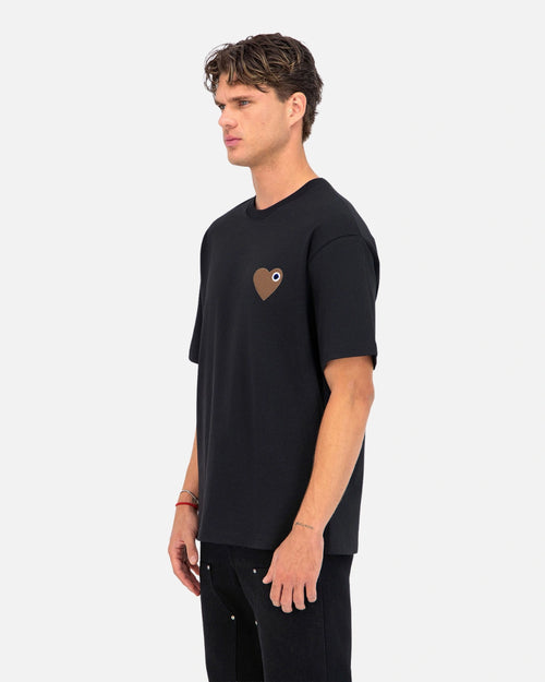 T-Shirt ADJ Coeur Chic - Noir/Beige - Footkorner