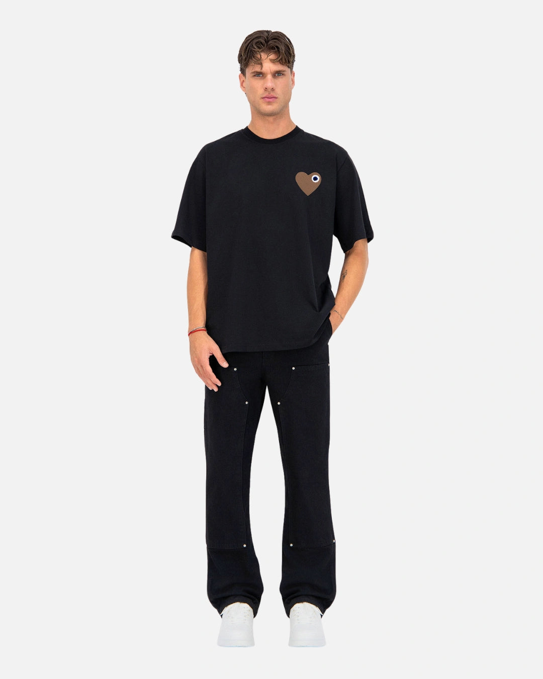 FootkornerT-Shirt ADJ Coeur Chic - Noir/Beige