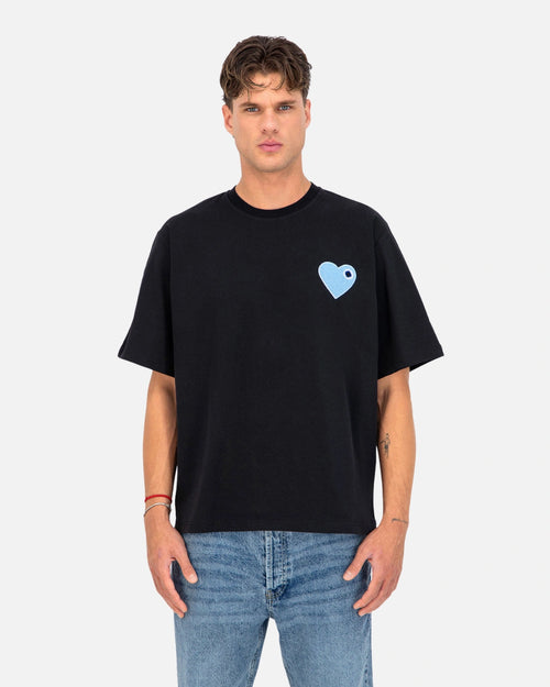 T-Shirt ADJ Coeur Chic - Schwarz/Blau - Footkorner