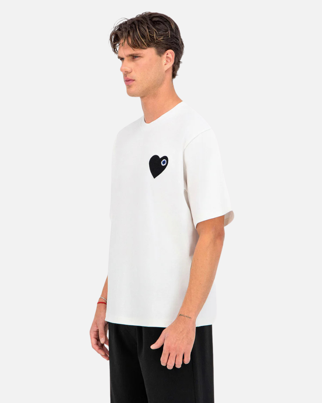 FootkornerT-Shirt ADJ PARIS Cœur Chic - Blanc/Noir