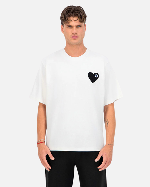 T-Shirt ADJ PARIS Cœur Chic - Blanc/Noir - Footkorner