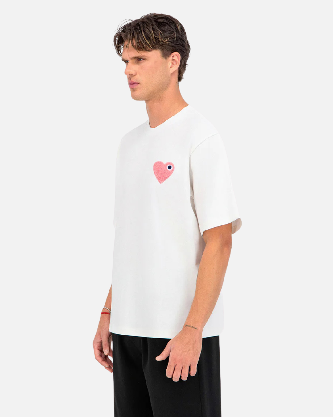 FootkornerT-Shirt ADJ PARIS Cœur Chic - Blanc/Rose