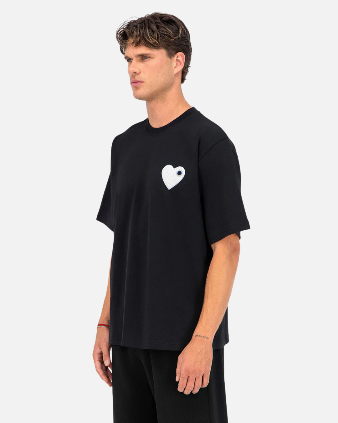 FootkornerT-Shirt ADJ PARIS Cœur Chic - Noir/Blanc
