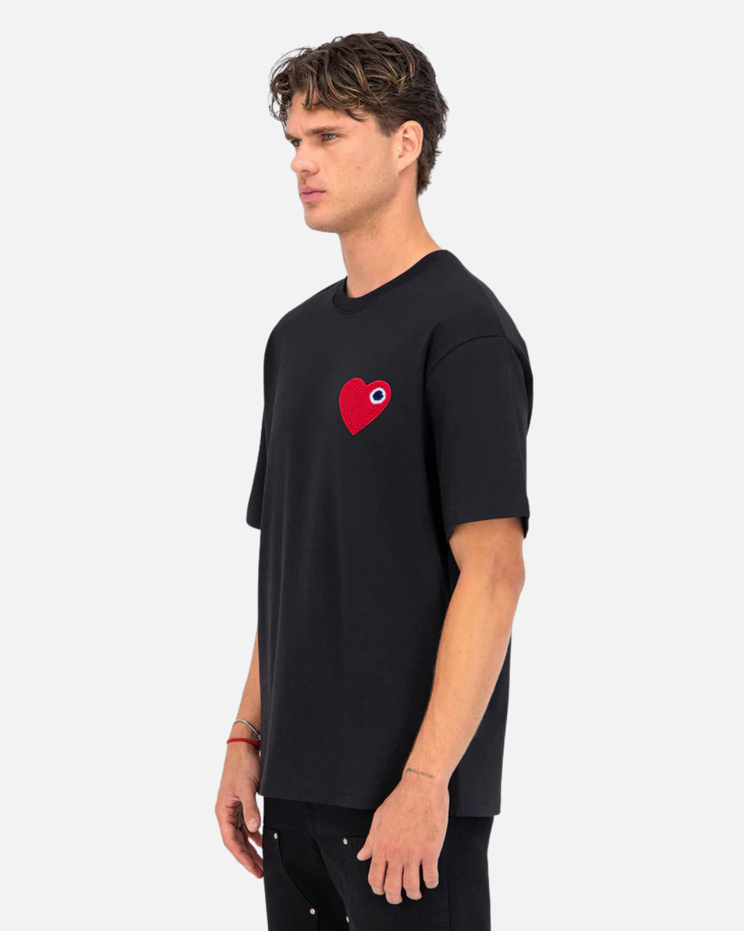 FootkornerT-Shirt ADJ PARIS Cœur Chic - Noir/Rouge