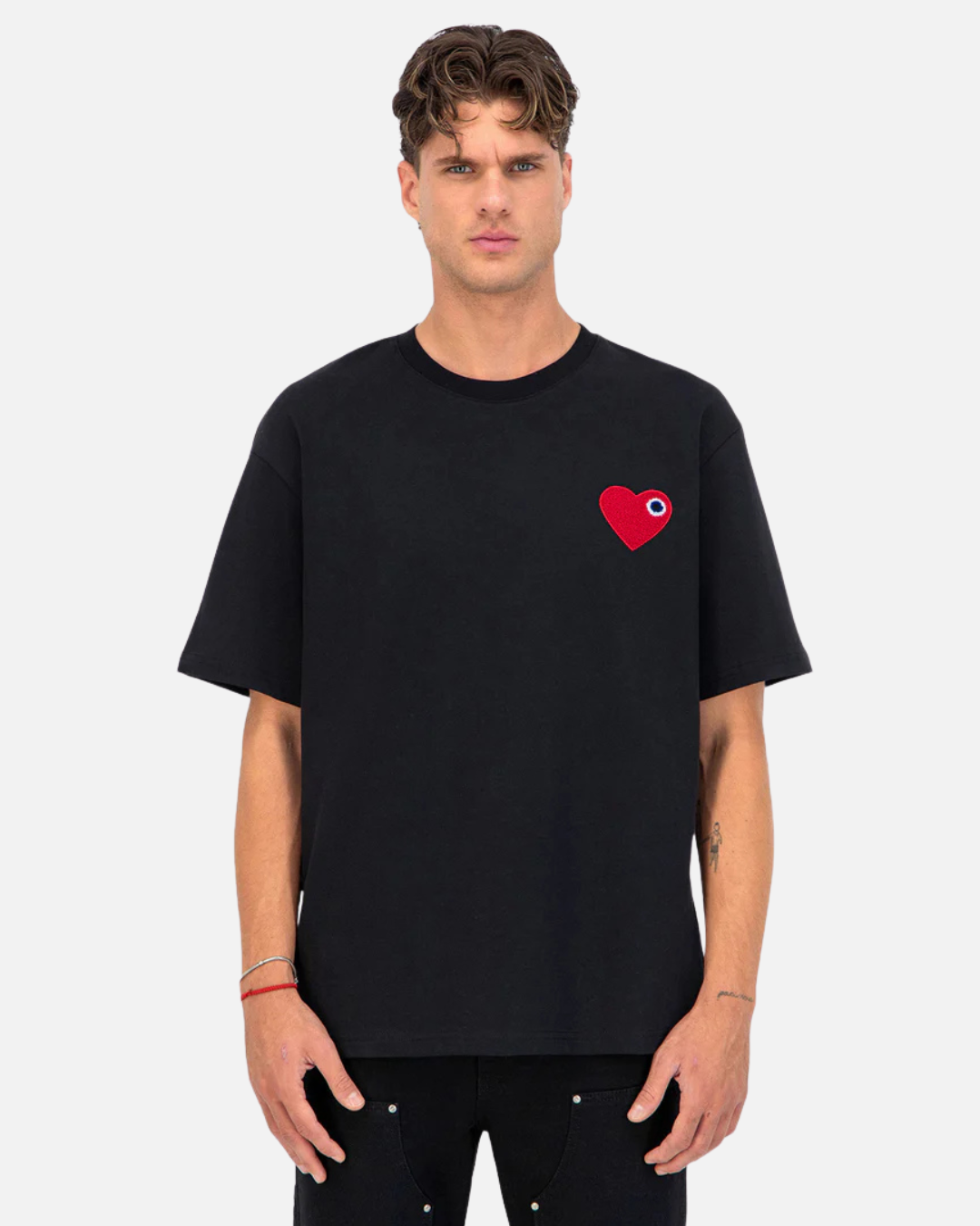 FootkornerT-Shirt ADJ PARIS Cœur Chic - Noir/Rouge