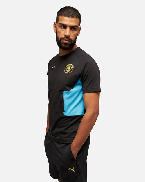 T-shirt d'entrainement Manchester City - Noir/Bleu - Footkorner