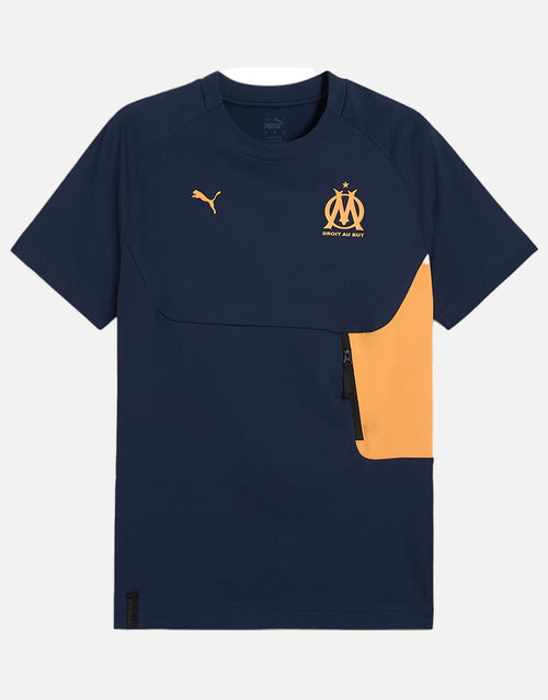 T-shirt d'entrainement OM 2024/2025 - Marine/Orange - Footkorner