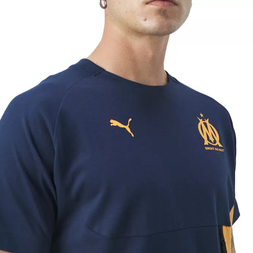 T-shirt d'entrainement OM 2024/2025 - Marine/Orange - Footkorner