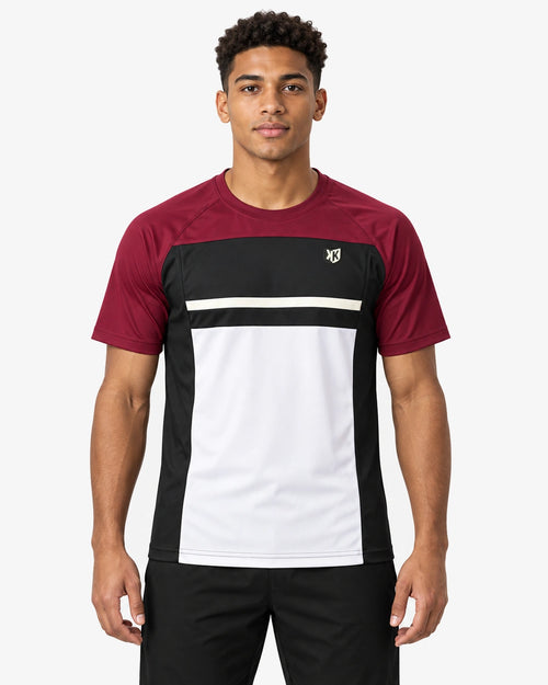 T-Shirt-FK-Set - Bordeaux/Schwarz - Footkorner
