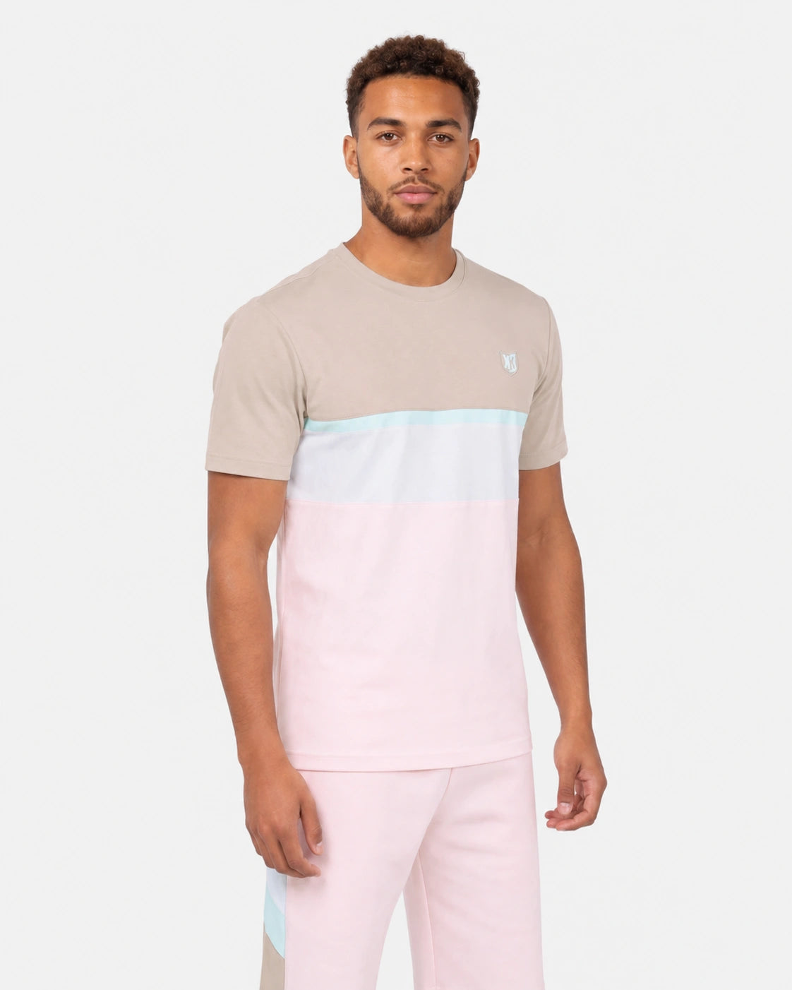 FootkornerFK Sicarios Pastel T-Shirt - Beige/Weiß/Rosa