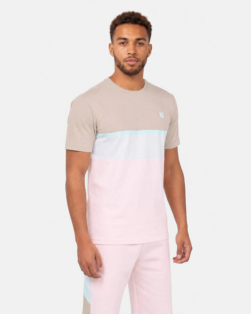 FK Sicarios Pastel T-Shirt - Beige/Weiß/Rosa - Footkorner