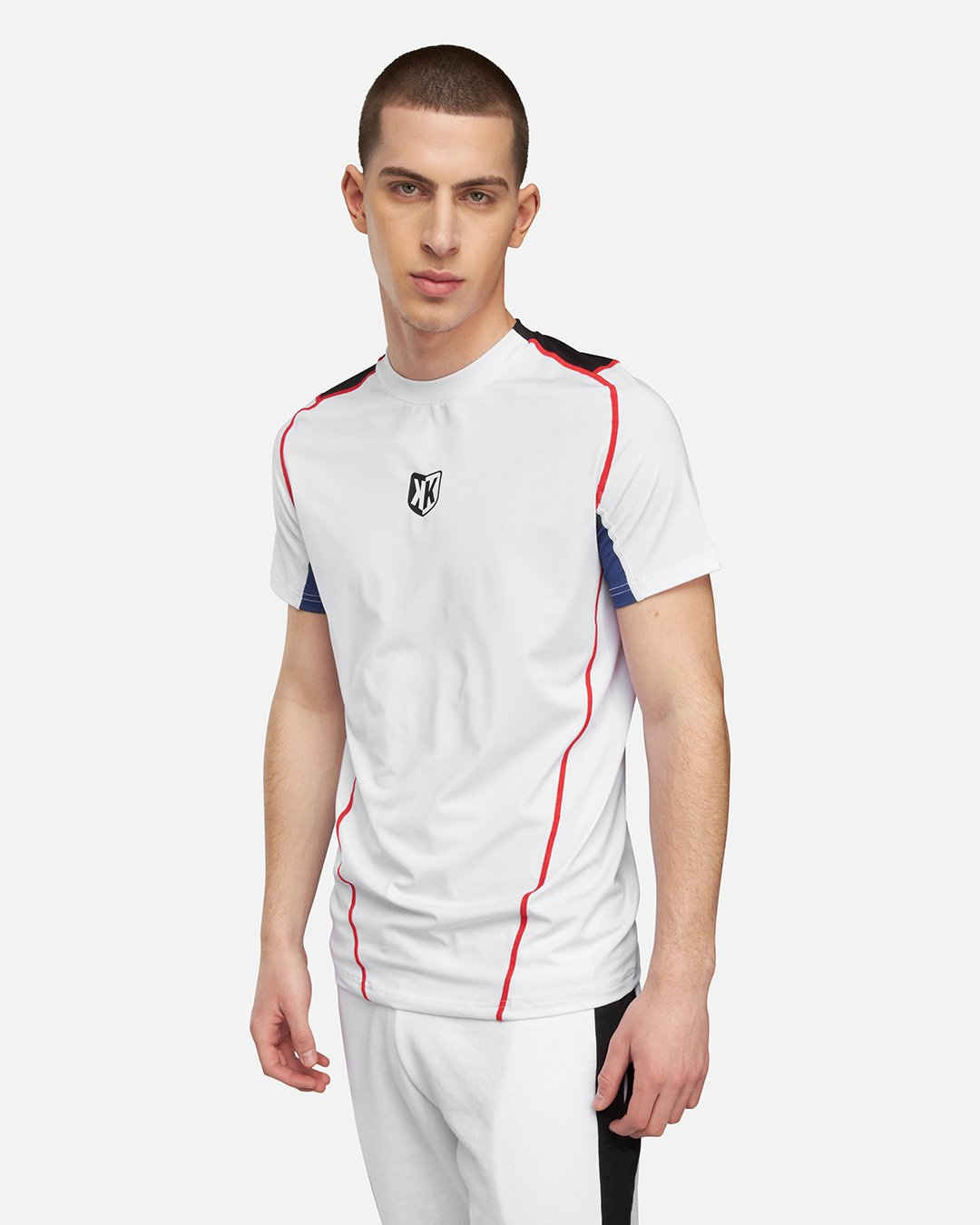 FootkornerT-Shirt FK Win Sport - Blanc/Rouge/Bleu