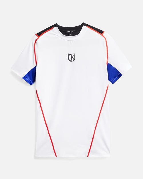 T-Shirt FK Win Sport - Blanc/Rouge/Bleu - Footkorner