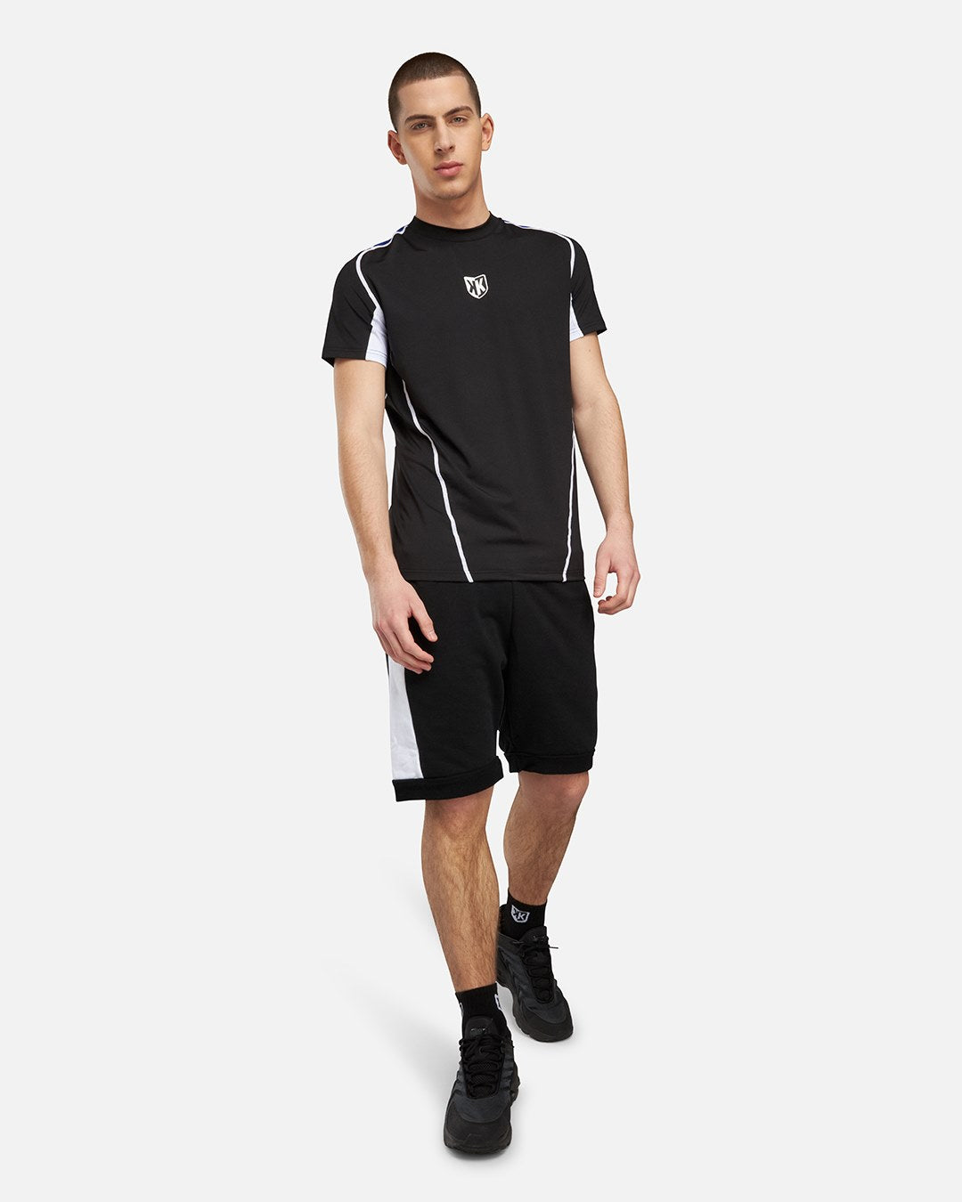 FootkornerFK Win Sport T-Shirt – Schwarz/Blau/Weiß