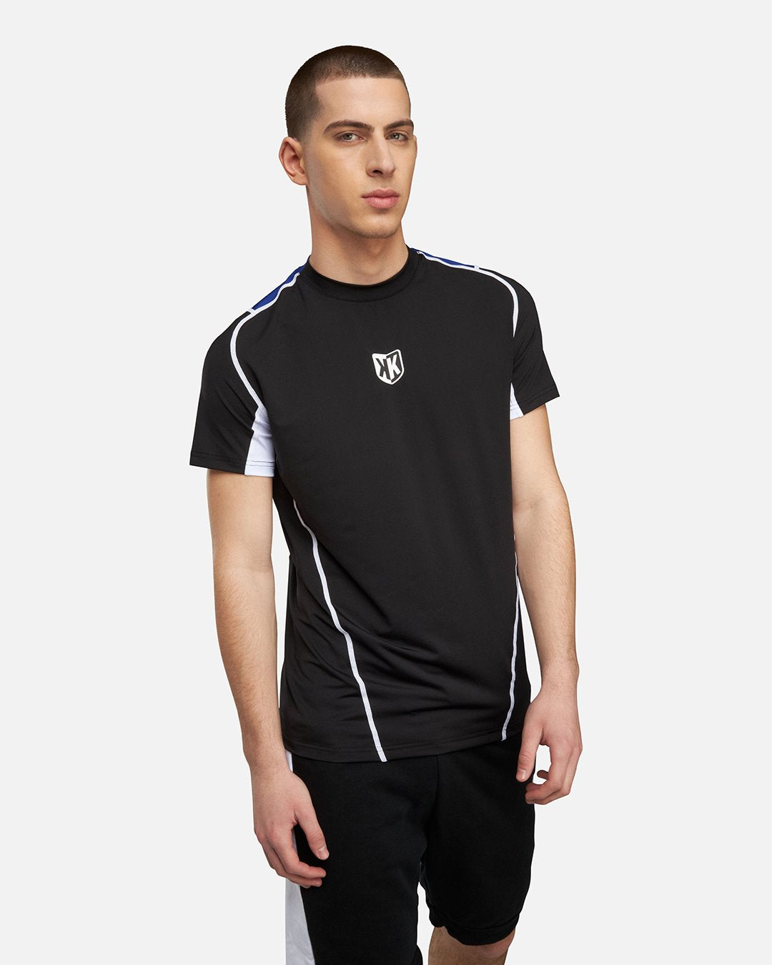 FootkornerFK Win Sport T-Shirt – Schwarz/Blau/Weiß