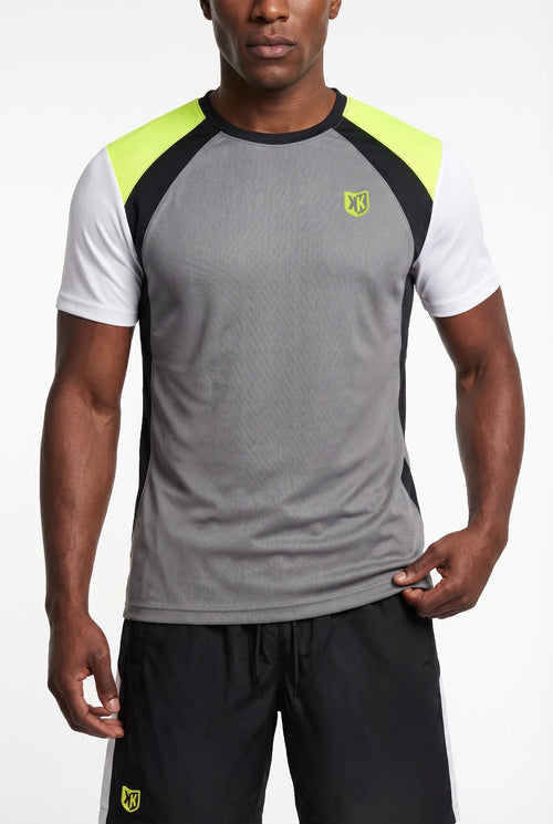 T-Shirt FK Feel - Gris/Blanc/Jaune - Footkorner