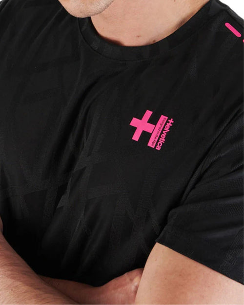 T-Shirt Helvetica Bolt 12 - Noir/Rose - Footkorner