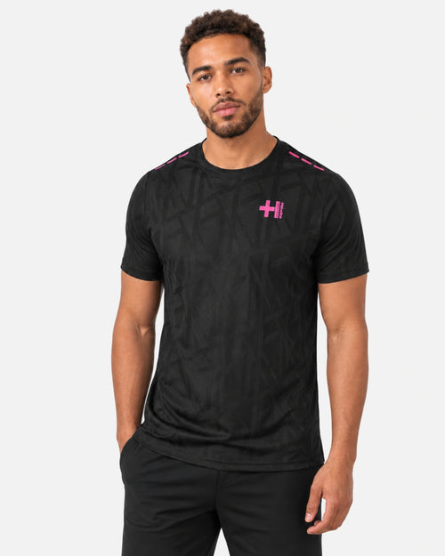 T-Shirt Helvetica Bolt 12 - Noir/Rose - Footkorner