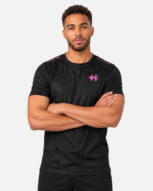 T-Shirt Helvetica Bolt 12 - Noir/Rose - Footkorner