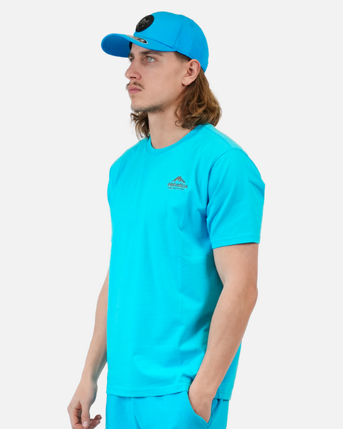T-shirt Helvetica Yucatan - Blu turchese - Footkorner